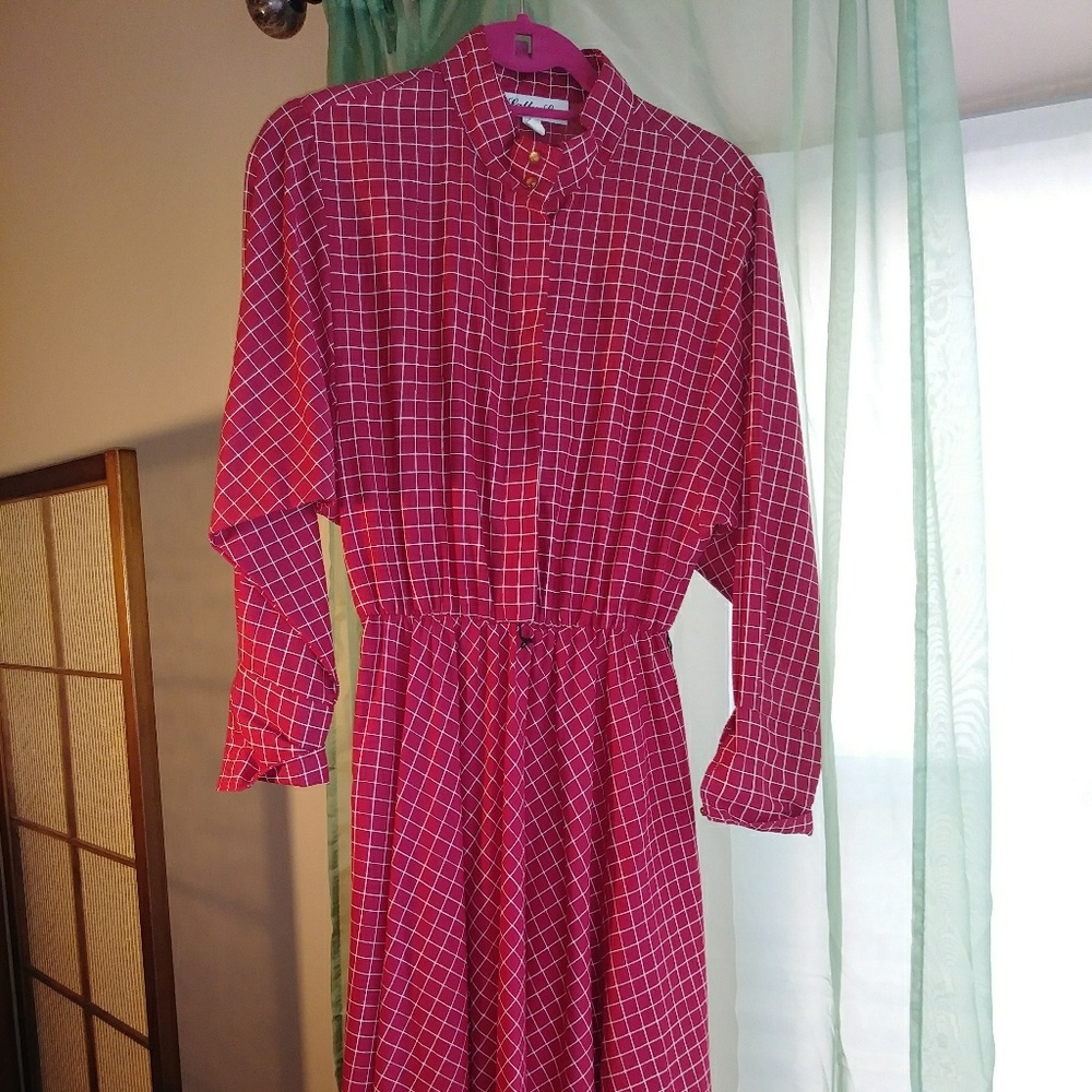 Red gingham dress